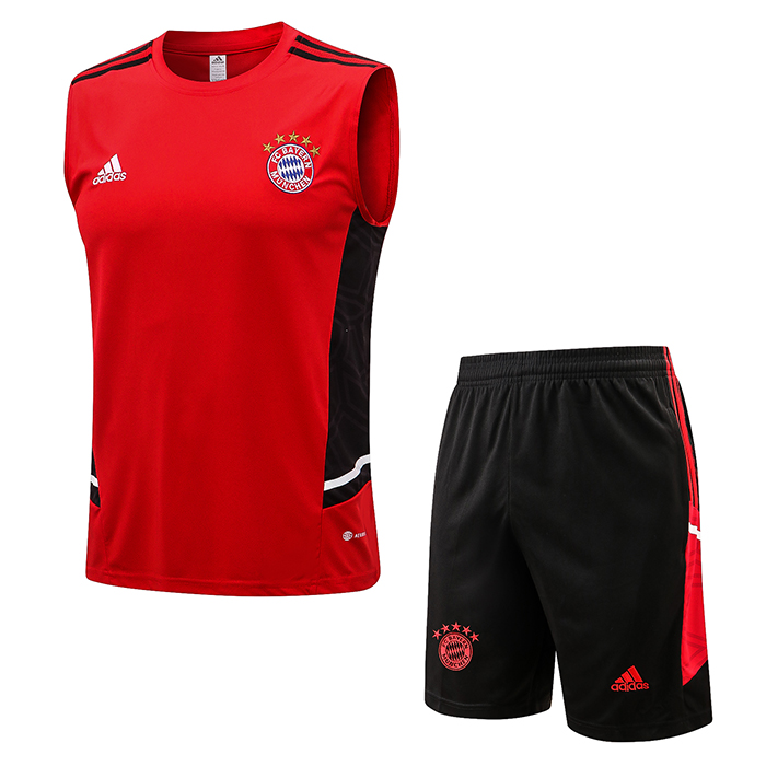 22/23 Bayern Munich Vest training suit kit Red Suit Shorts Kit Jersey (Vest + Short)-2032802