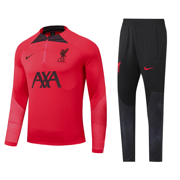 22/23 Liverpool Jersey Red Black Edition Classic Training Suit (Top + Pant)-7195886