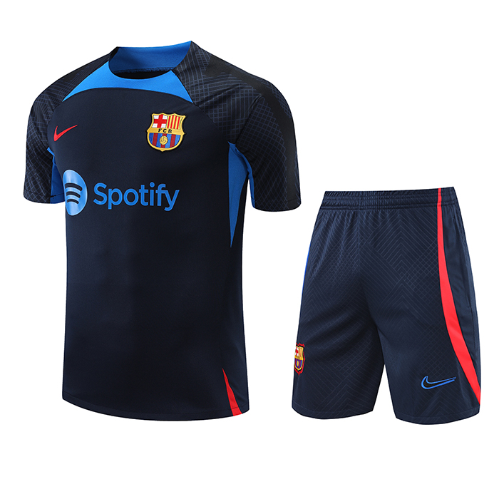 22/23 Barcelona training Navy Blue suit kit Suit Shorts Kit Jersey (Shirt + Short)-5744746