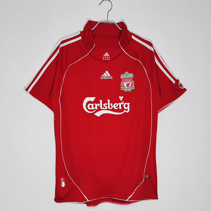 2006/07 Retro Liverpool Home Red Jersey version short sleeve-128793