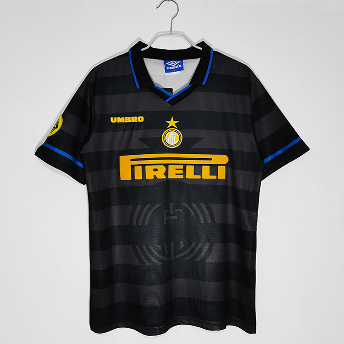 1997/98 Retro Inter Milan Second Away Black Jersey version short sleeve-6854358
