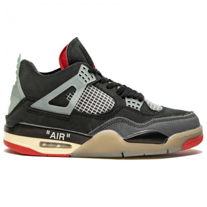 Air Jordan 4 AJ4 Retro High Running Shoes-Black/Gray-4172263