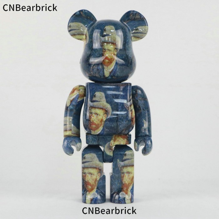New Bearbrick building block bear 400% 28CM ABS joint violent bear tide play doll doll ornaments-Blue-1527364