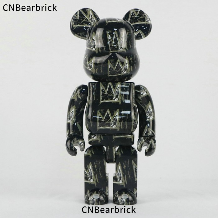 New Bearbrick building block bear 400% 28CM ABS joint violent bear tide play doll doll ornaments-Black-6536436