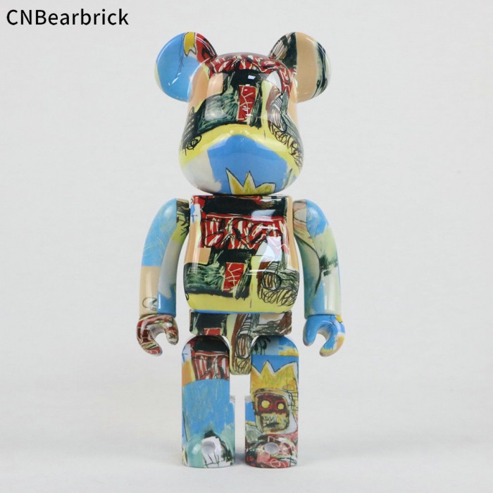 Bearbrick Basquiat 6th generation building block bear 400% trendy play doll violent bear decoration ornaments-620397