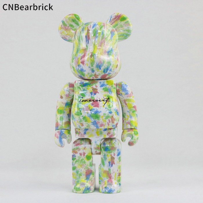Bearbrick 400% broken flower building blocks bear ABS joint ring tide play doll doll ornaments-7234297