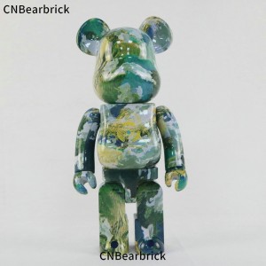 Bearbrick Earth Surface Wood Bear 400% Trendy Doll Doll Violent Bear Decoration Ornament-7503001