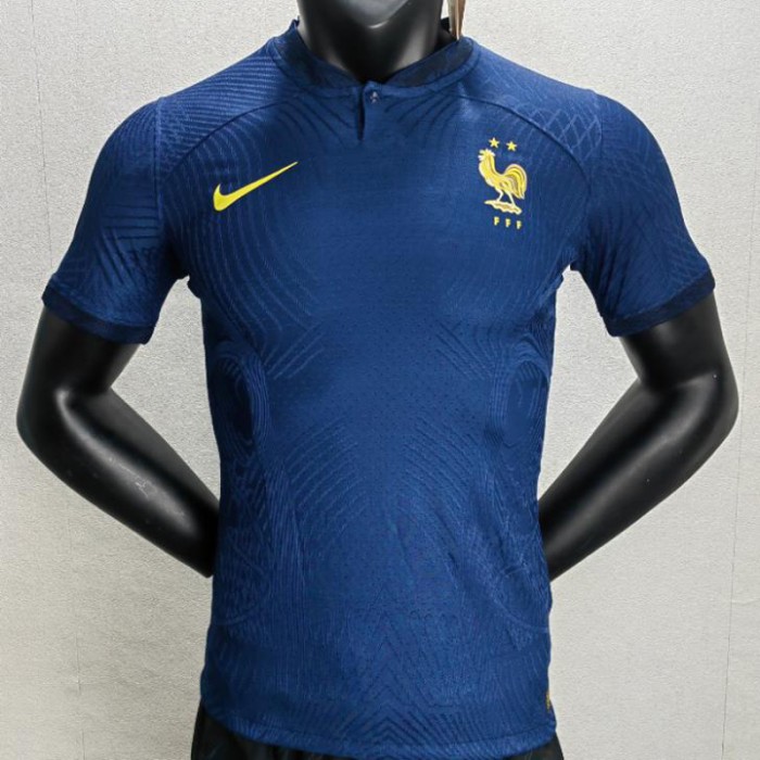 2022 World Cup National Team France Royal Blue Home Jersey version short sleeve (player version)-6033434