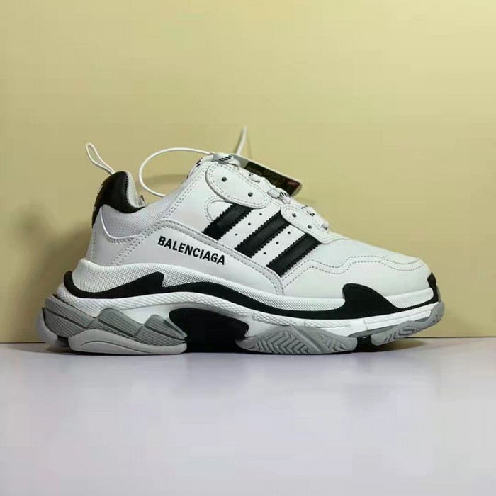 Balenciaga Triple S Sneaker 17FW ins Running Shoes-White/Black-8472878