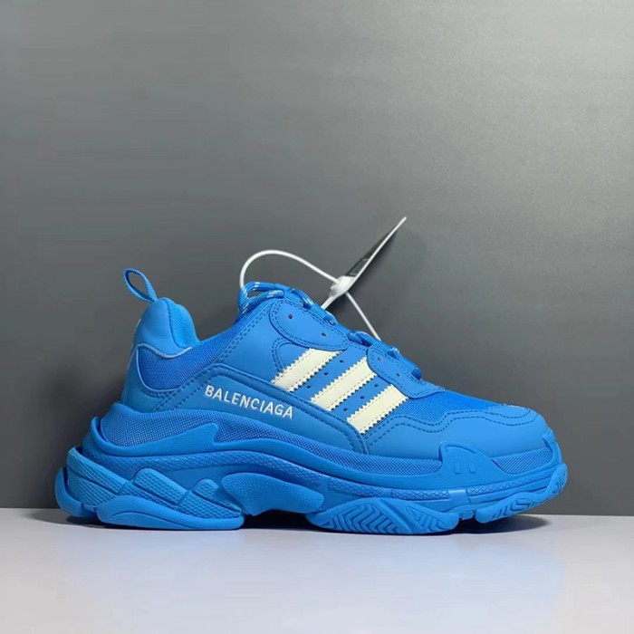 Balenciaga Triple S Sneaker 17FW ins Running Shoes-Blue/White-7728107
