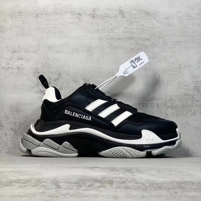 Balenciaga Triple S Sneaker 17FW ins Running Shoes-Black/White-3824036