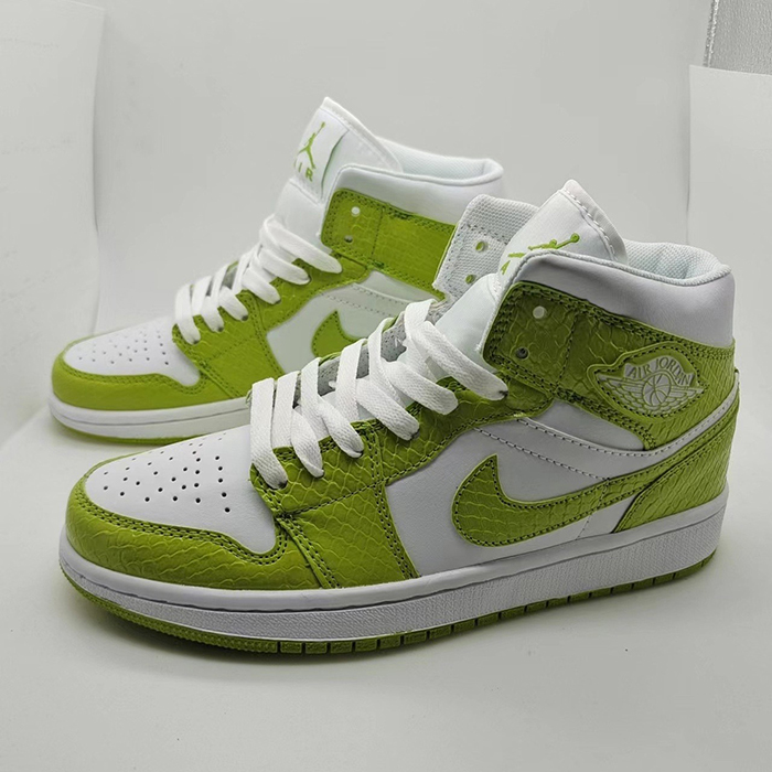 Air Jordan 1 Low AJ1 High Running Shoes-Green/White-6120764