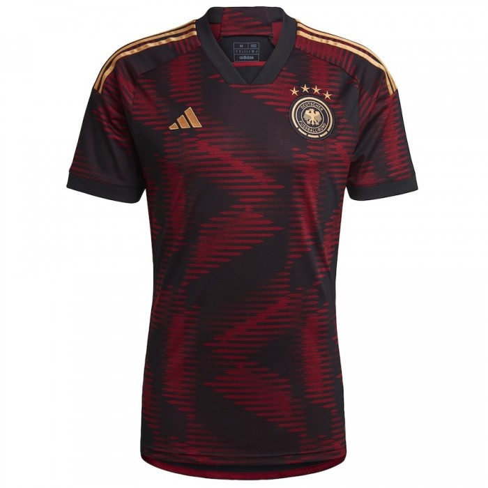 2022 World Cup National Team Germany Away Red Black Jersey version short sleeve (Player Version)-529843
