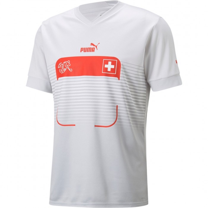 2022 World Cup National Team Switzerland Away White Jersey version short sleeve-6346740