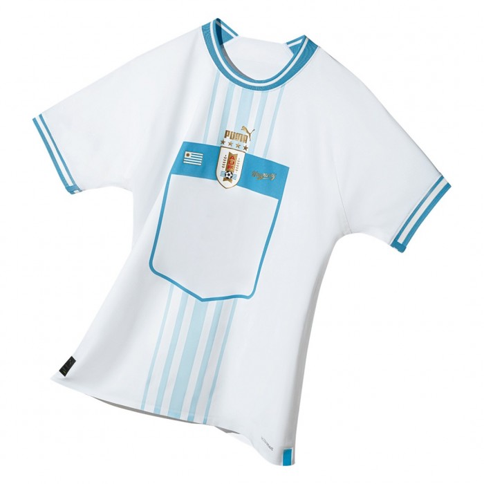 2022 World Cup National Team Uruguay Away White Jersey version short sleeve (Player Version-6315537
