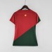 2022 World Cup National Team Portugal Home Red Green Women suit short sleeve kit Jersey (Shirt + Short)-5973021