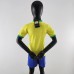 2022 World Cup National Team Kids Brazil Home Yellow Jersey Kids suit (Shirt + Short )-7843637