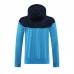 22/23 Napoli Naples Blue Hooded Windbreaker Blue jacket Windbreaker-490833