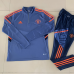 22/23 Manchester United M-U Grey Kids Edition Classic Training Suit (Top + Pant)-8316442