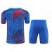 2022 Paris Saint-Germain PSG Training Kit Blue Red suit short sleeve kit Jersey (Shirt + Short )-2727999
