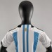 2022 World Cup Kids Argentina 3-Star Home Blue White Kids Jersey Kit short sleeve (Shirt + Short+Sock)-5821793