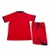 2022 World Cup Kids England Away Kids Red Jersey Kit short sleeve (Shirt + Short)-5849254