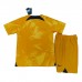 2022 World Cup Kids Netherlands Home Kids Gold Jersey Kit short sleeve (Shirt + Short)-6117623