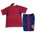 2022 World Cup Kids Spain Home Kids Red Jersey Kit short sleeve (Shirt + Short)-217569