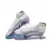 Air Zoom Mercurial Superfly IX Elite FG High Soccer Shoes-White/Blue-9497211