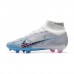 Air Zoom Mercurial Superfly IX Elite FG High Soccer Shoes-White/Blue-9497211