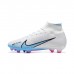Air Zoom Mercurial Superfly IX Elite FG High Soccer Shoes-White/Blue-1881231