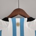 2022 World Cup Argentina 3-Star Home Blue White Jersey Kit short sleeve (Shirt + Short)-3898468