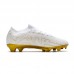 Air Zoom Mercurial Superfly IX Elite FG Soccer Shoes-White/Gold-7722584