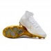 Air Zoom Mercurial Superfly IX Elite FG High Soccer Shoes-White/Gold-9498684