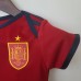 2022 Baby Spain World Cup Home Red Jersey Kit short sleeve-3361238