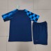 2022 World Cup Croatia Away Navy Blue suit short sleeve kit Jersey (Shirt + Short +Sock)-1621154