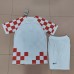 2022 World Cup Croatia Away White Red suit short sleeve kit Jersey (Shirt + Short +Sock)-1214978