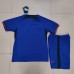 2022 World Cup Netherlands Away Navy Blue suit short sleeve kit Jersey (Shirt + Short +Sock)-1438036