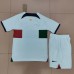 2022 World Cup Portugal Away White suit short sleeve kit Jersey (Shirt + Short +Sock)-5446229