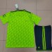 22/23 Manchester United M-U Away Green suit short sleeve kit Jersey (Shirt + Short +Sock)-6654489