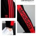 Fashion Casual Long Pants-Black/Red-7107769