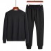 2 Piece Autumn Windbreaker Long sleeve Long Pants Set Casual Clothes-All Black-5094681