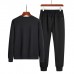 2 Piece Autumn Windbreaker Long sleeve Long Pants Set Casual Clothes-All Black-5573168
