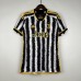 23/24 Juventus Home Black White Jersey Kit (Shirt + Short)-2896929