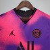 20/21 Jordan Paris Saint-Germain PSG fourth away purple Red Jersey Kit short sleeve-4857074
