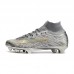 Air Zoom Mercurial Superfly IX Elite FG High Soccer Shoes-Gray/Silver-4381737