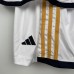 23/24 Kids Real Madrid home White Kids Jersey Kit short sleeve (Shirt + Short +Socks)-6242140