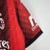 23/24 AC Milan Home Black Red Jersey Kit short Sleeve (Shirt + Short + Socks)-7601311