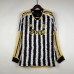 23/24 Juventus Home White Black Jersey Kit Long Sleeve (Long Sleeve + Short)-8247594