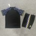 23/24 Kids Real Madrid Away Black Gray Kids Jersey Kit short sleeve (Shirt + Short)-3808225